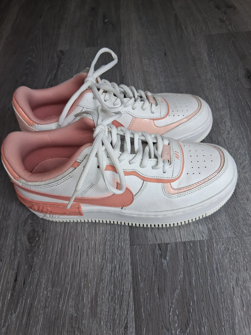 Nike Air Force 1 Shadow Washed Coral Low-Top AF1 Sneakers Women's 8